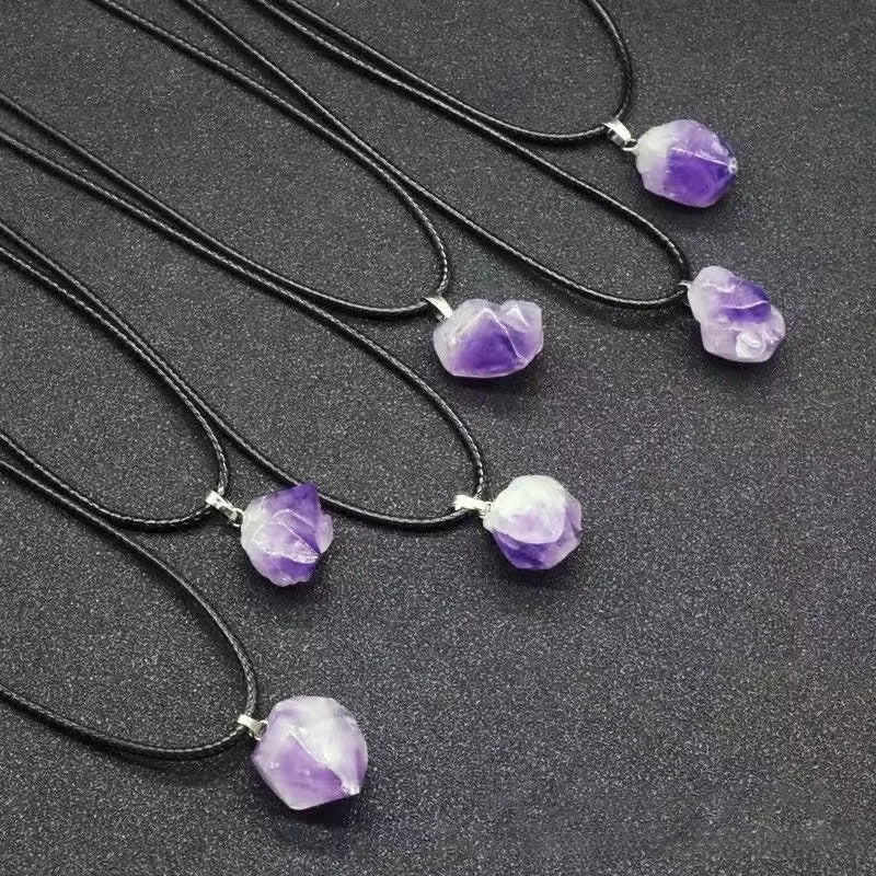 Collana con Ametista Naturale Grezza