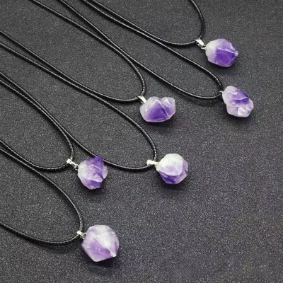 Collana con Ametista Naturale Grezza