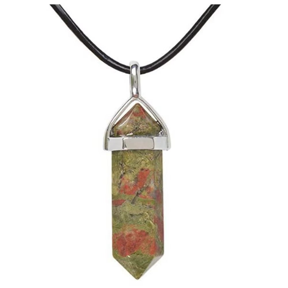 Collana Chakra Reiki in Pietra Naturale Esagonale