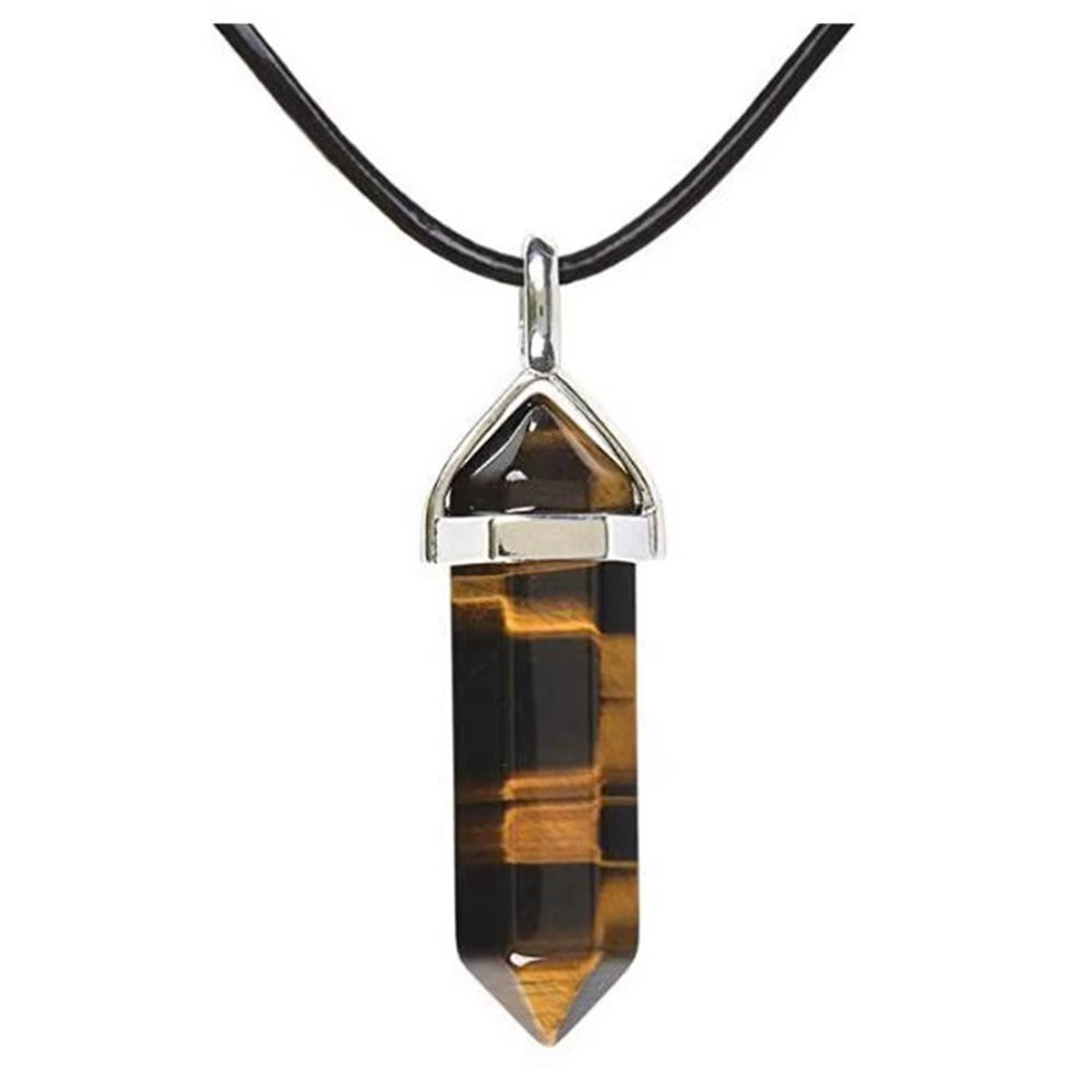 Collana Chakra Reiki in Pietra Naturale Esagonale