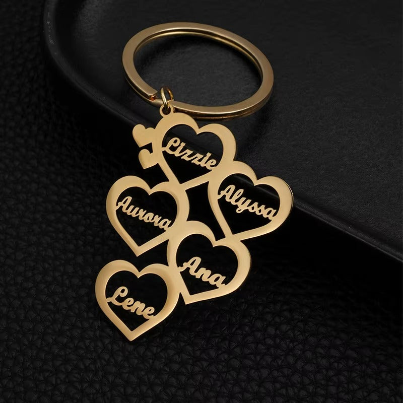 Portachiavi Cuore Personalizzato in Acciaio Inox