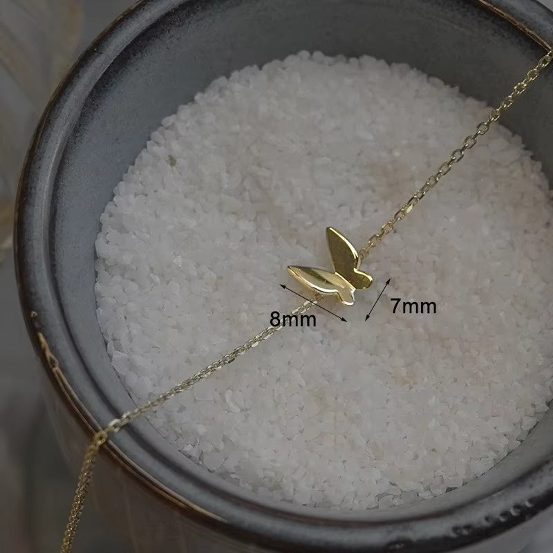 Bracciale Farfalla in Argento 925 e Oro 14K – Eleganza Minimal