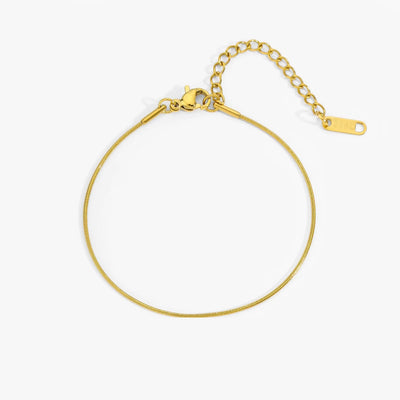 Braccialetto Serpente Ultrasottile in Acciaio Oro