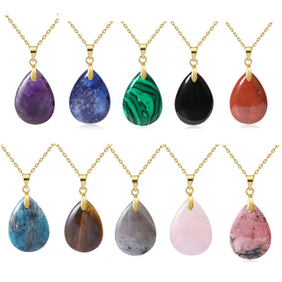 Collana Goccia di Pietra Naturale – Minimal Chic