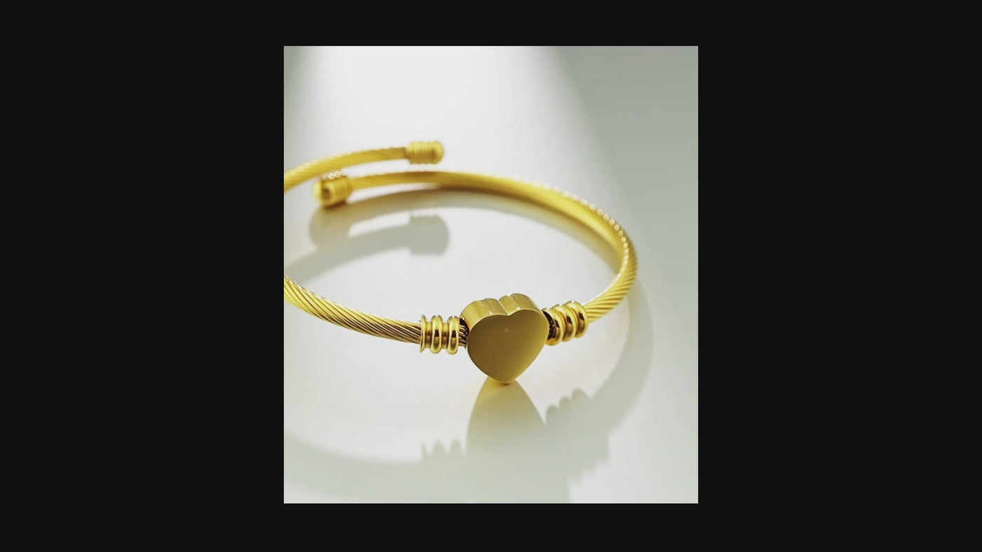 Bracciale Cuore Minimal in Acciaio Inossidabile