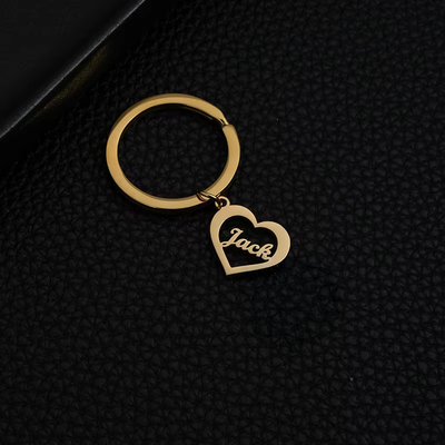 Portachiavi Cuore Personalizzato in Acciaio Inox