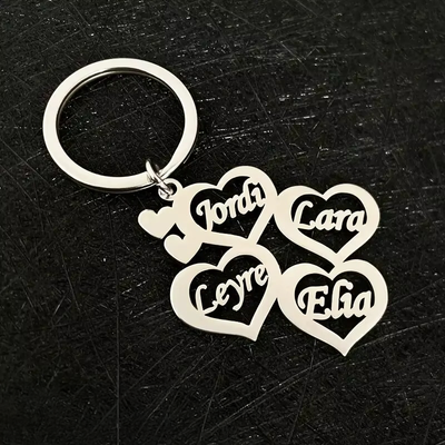 Portachiavi Cuore Personalizzato in Acciaio Inox