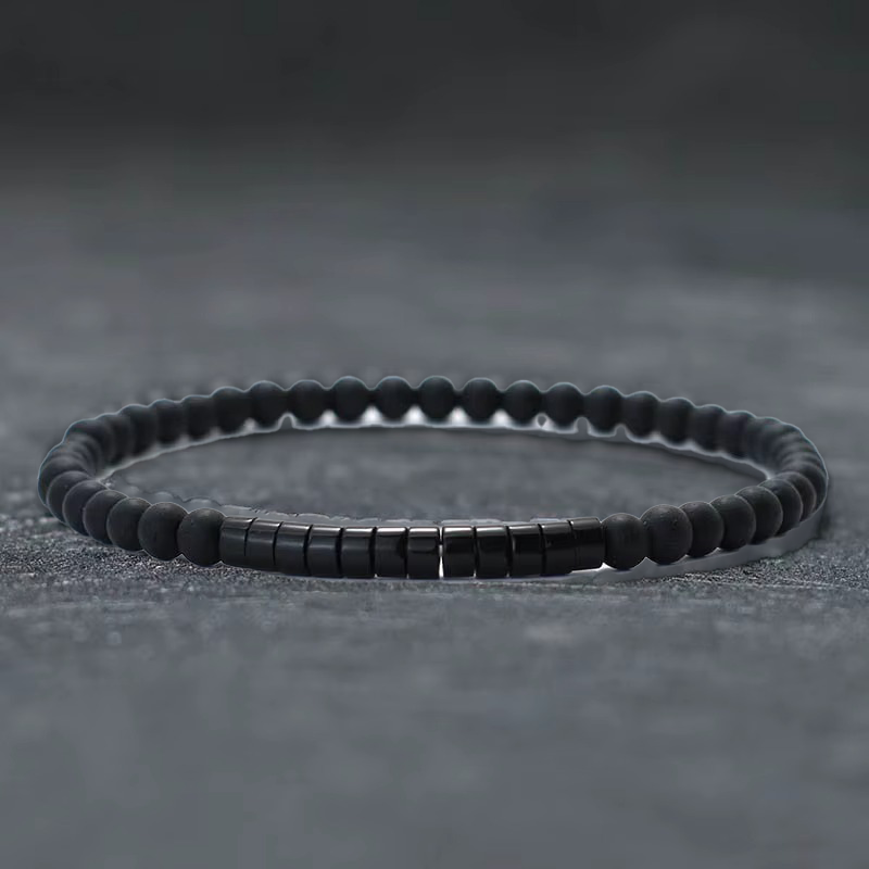 Braccialetto di Onice Minimal 4 mm Unisex