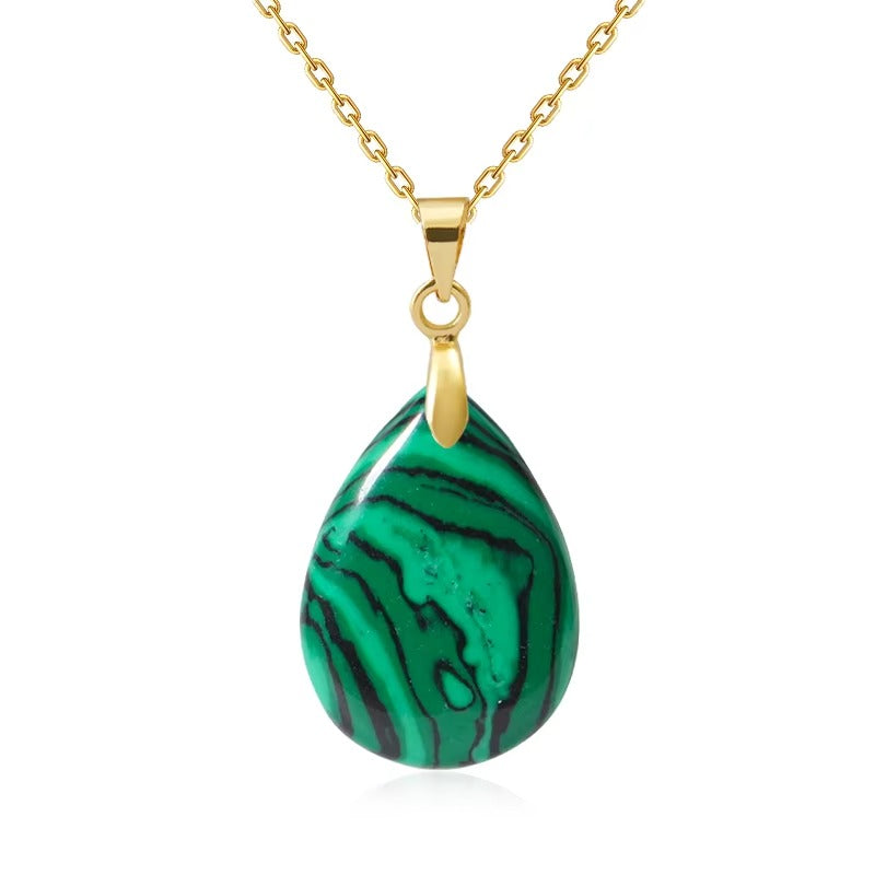 Collana Goccia di Pietra Naturale – Minimal Chic