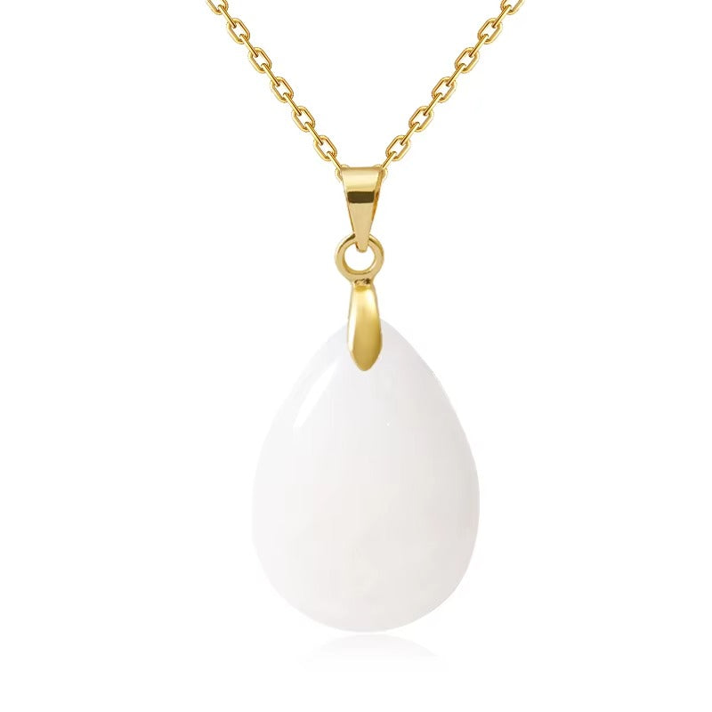 Collana Goccia di Pietra Naturale – Minimal Chic