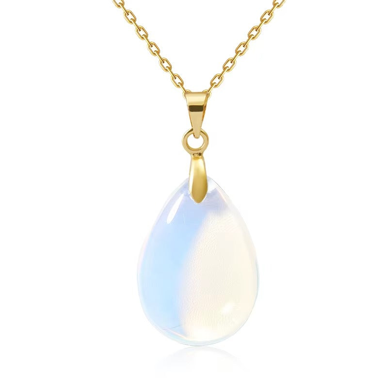 Collana Goccia di Pietra Naturale – Minimal Chic