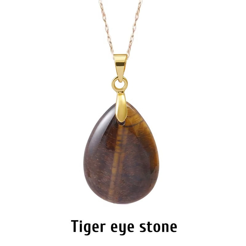 Collana Goccia di Pietra Naturale – Minimal Chic