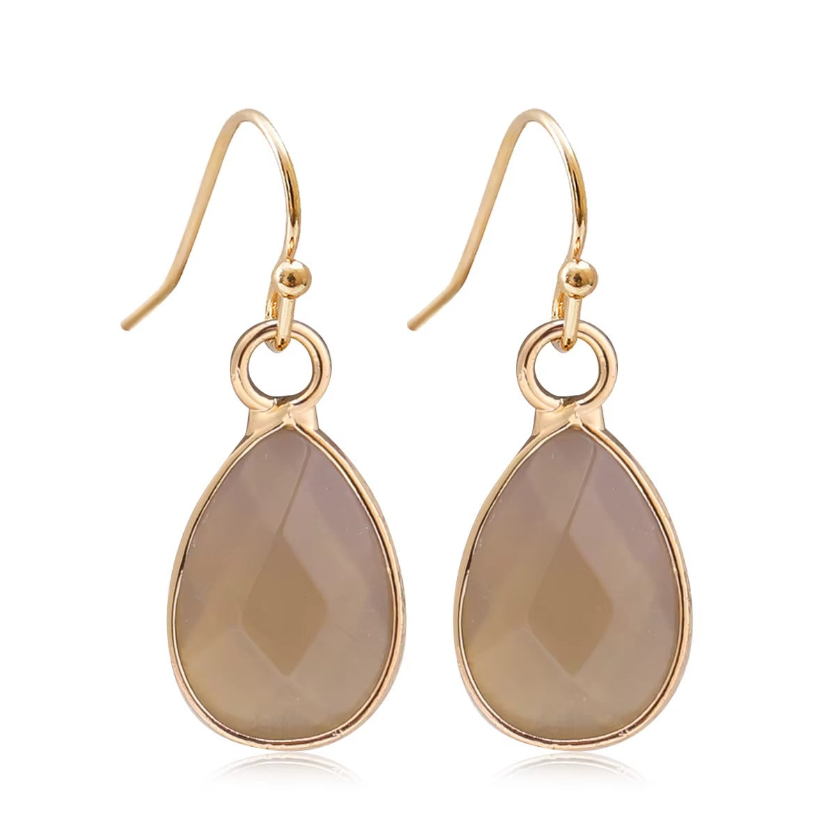 Orecchini Pendenti Waterdrop in Labradorite Naturale