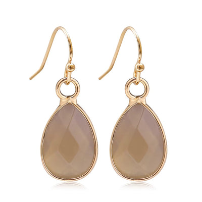 Orecchini Pendenti Waterdrop in Labradorite Naturale
