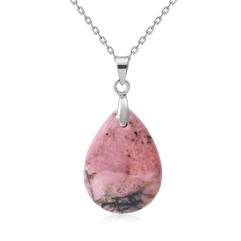 Collana Goccia di Pietra Naturale – Minimal Chic