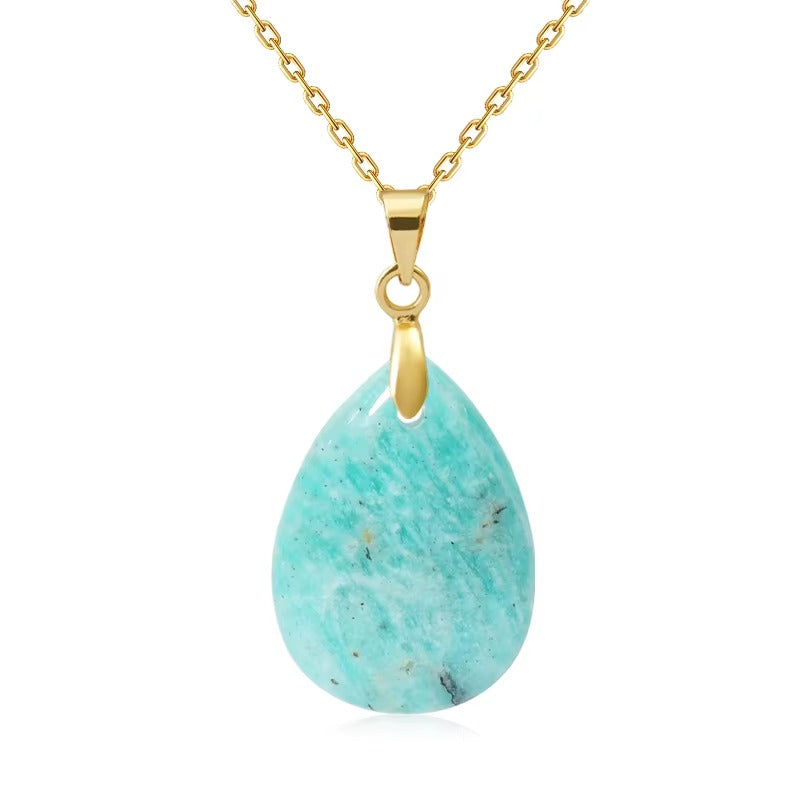 Collana Goccia di Pietra Naturale – Minimal Chic