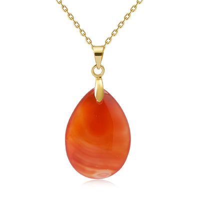 Collana Goccia di Pietra Naturale – Minimal Chic
