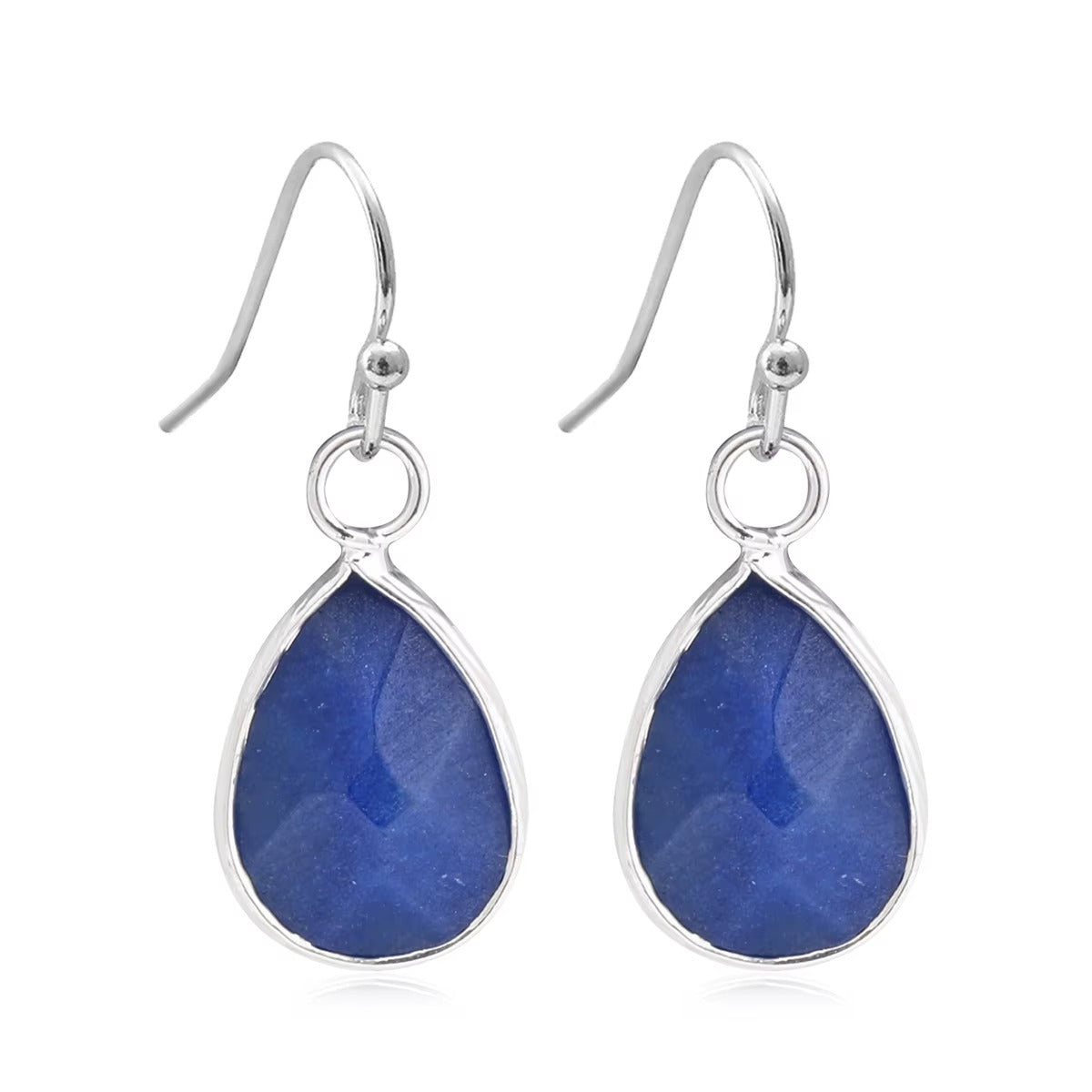 Orecchini Pendenti Waterdrop in Labradorite Naturale