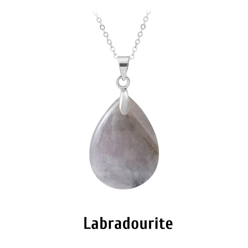 Collana Goccia di Pietra Naturale – Minimal Chic