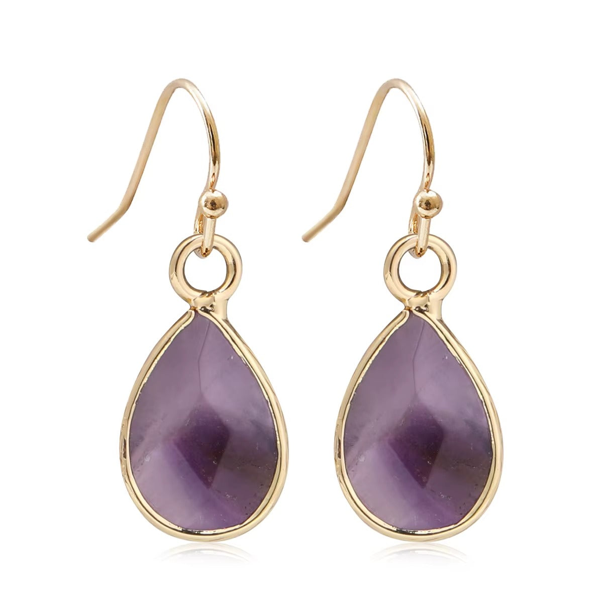 Orecchini Pendenti Waterdrop in Labradorite Naturale