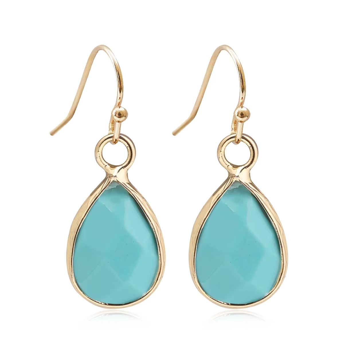 Orecchini Pendenti Waterdrop in Labradorite Naturale
