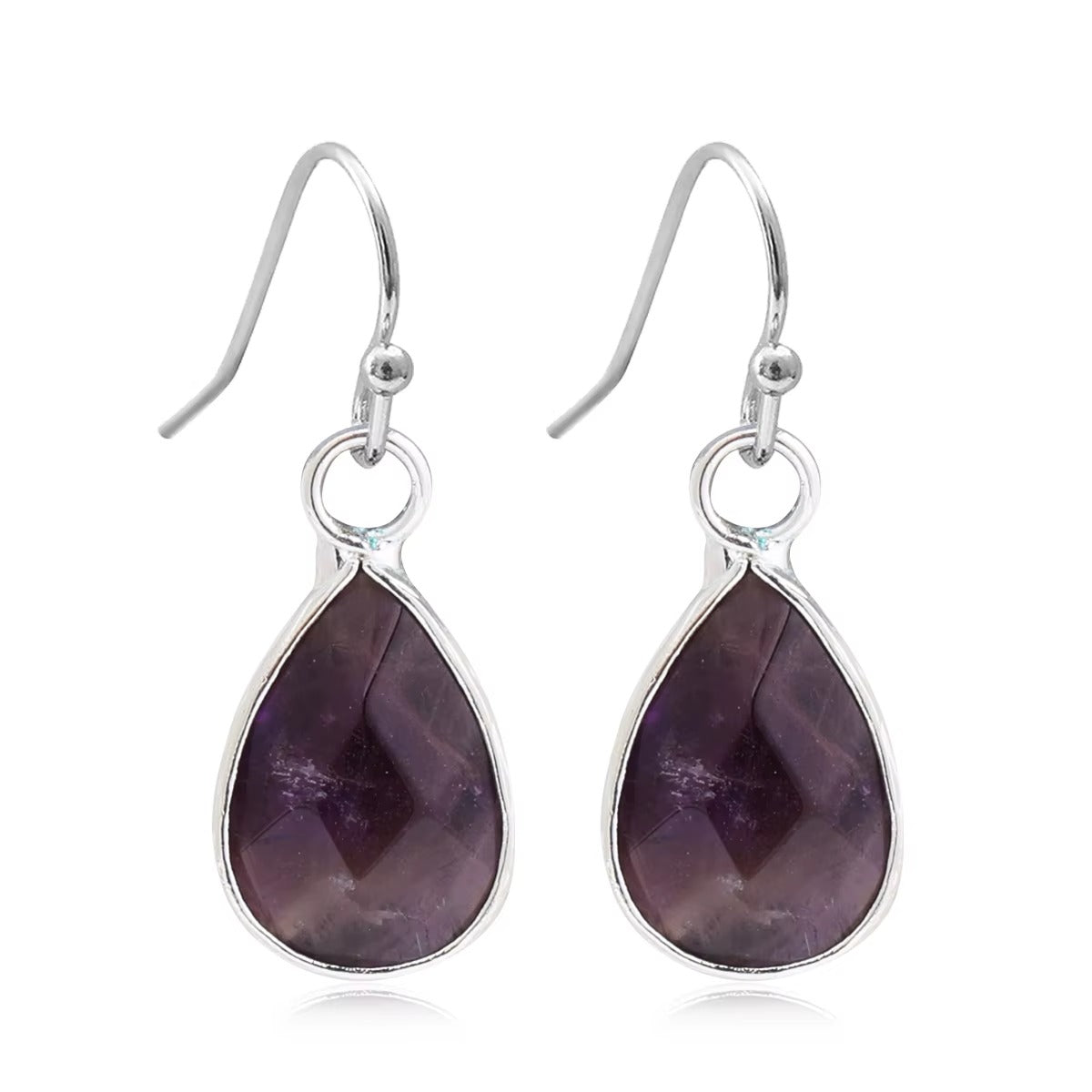 Orecchini Pendenti Waterdrop in Labradorite Naturale
