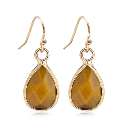 Orecchini Pendenti Waterdrop in Labradorite Naturale