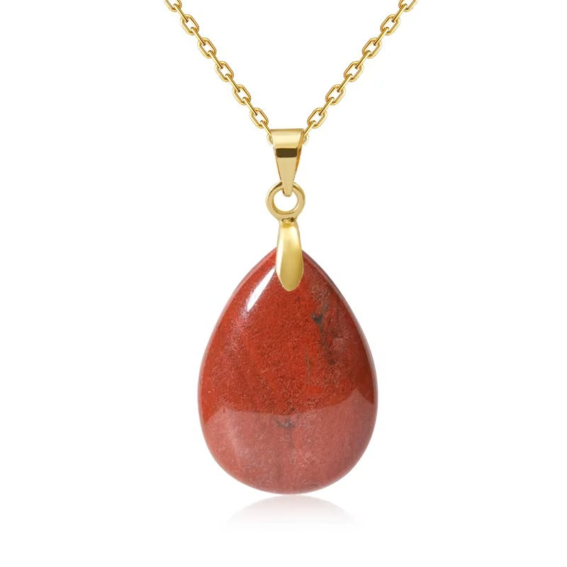 Collana Goccia di Pietra Naturale – Minimal Chic