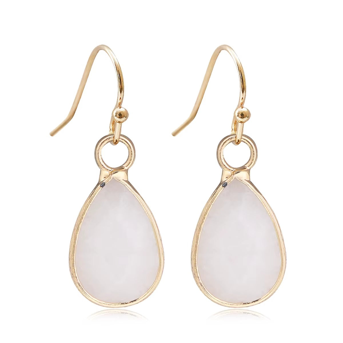 Orecchini Pendenti Waterdrop in Labradorite Naturale
