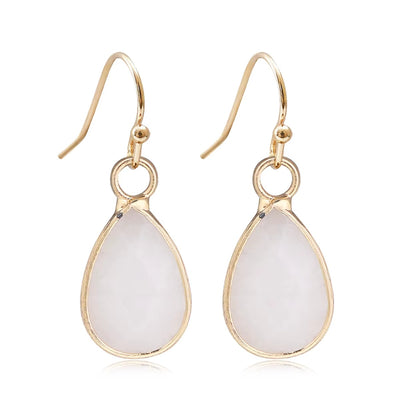 Orecchini Pendenti Waterdrop in Labradorite Naturale