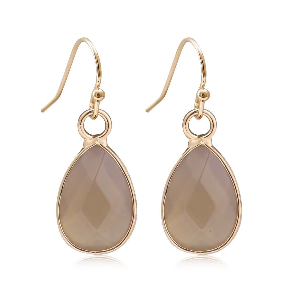 Orecchini Pendenti Waterdrop in Labradorite Naturale