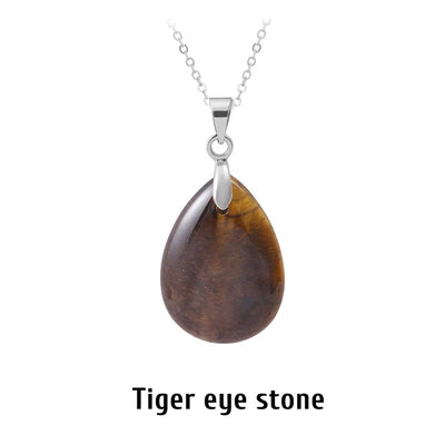 Collana Goccia di Pietra Naturale – Minimal Chic