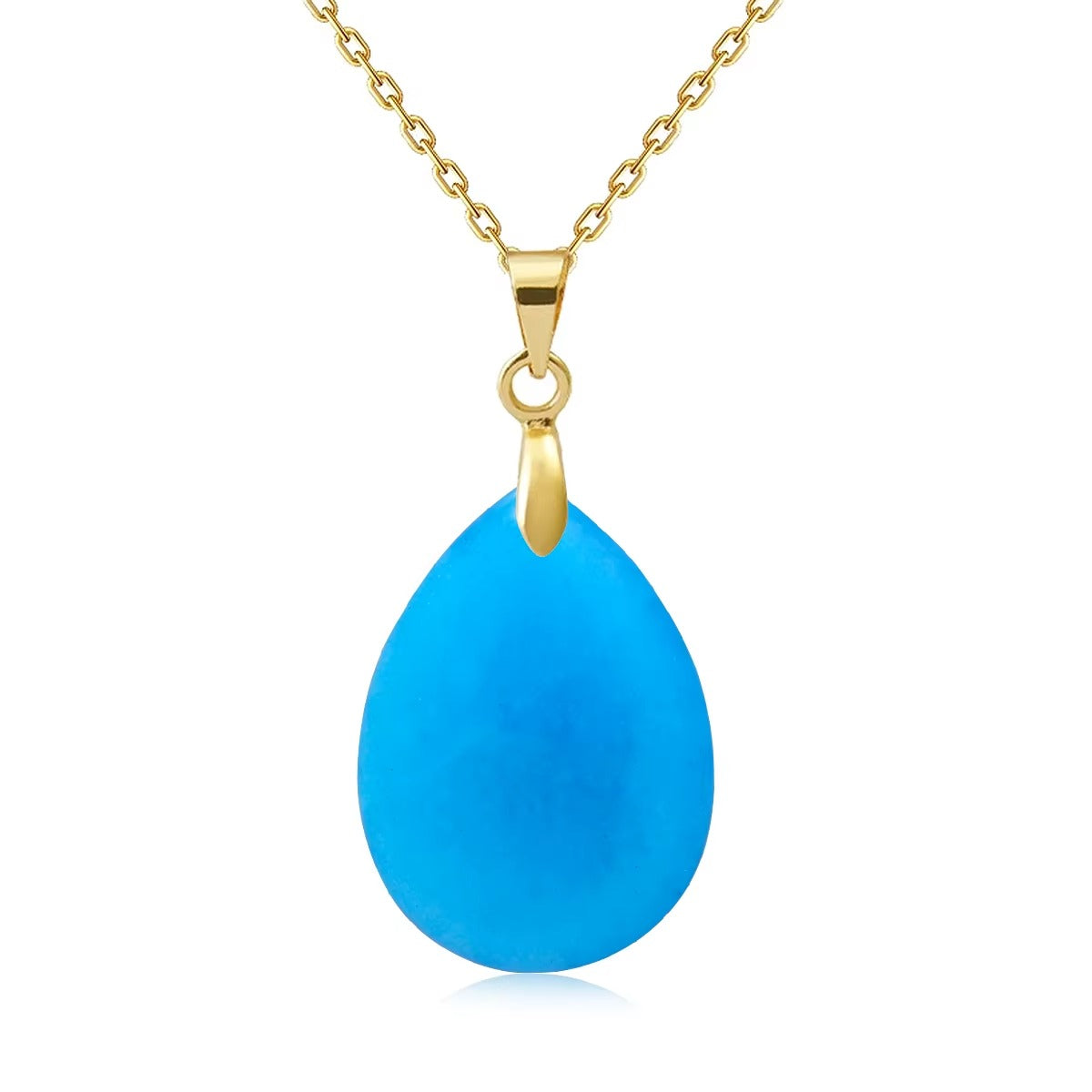 Collana Goccia di Pietra Naturale – Minimal Chic