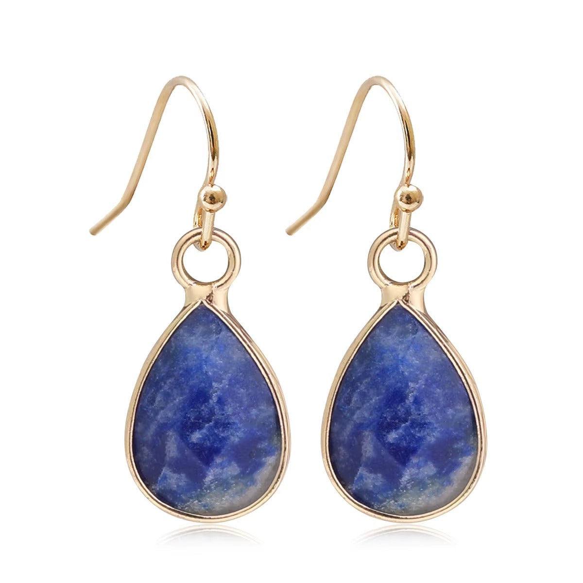 Orecchini Pendenti Waterdrop in Labradorite Naturale