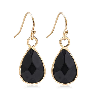 Orecchini Pendenti Waterdrop in Labradorite Naturale