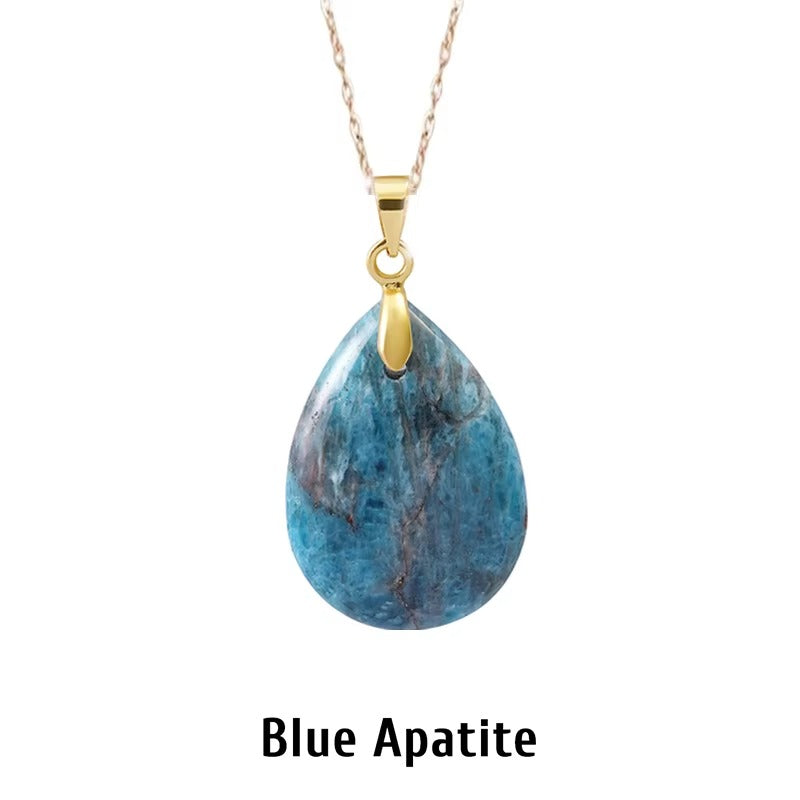 Collana Goccia di Pietra Naturale – Minimal Chic