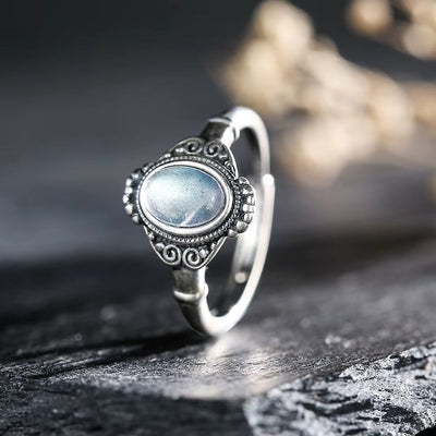 Anello in Argento 925 con Acquamarina Naturale – Eleganza senza tempo