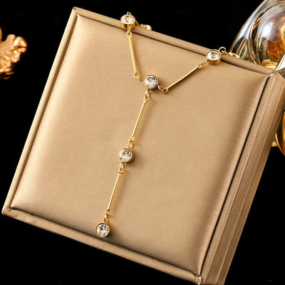 Collana con Zirconi Colorati Geometrici