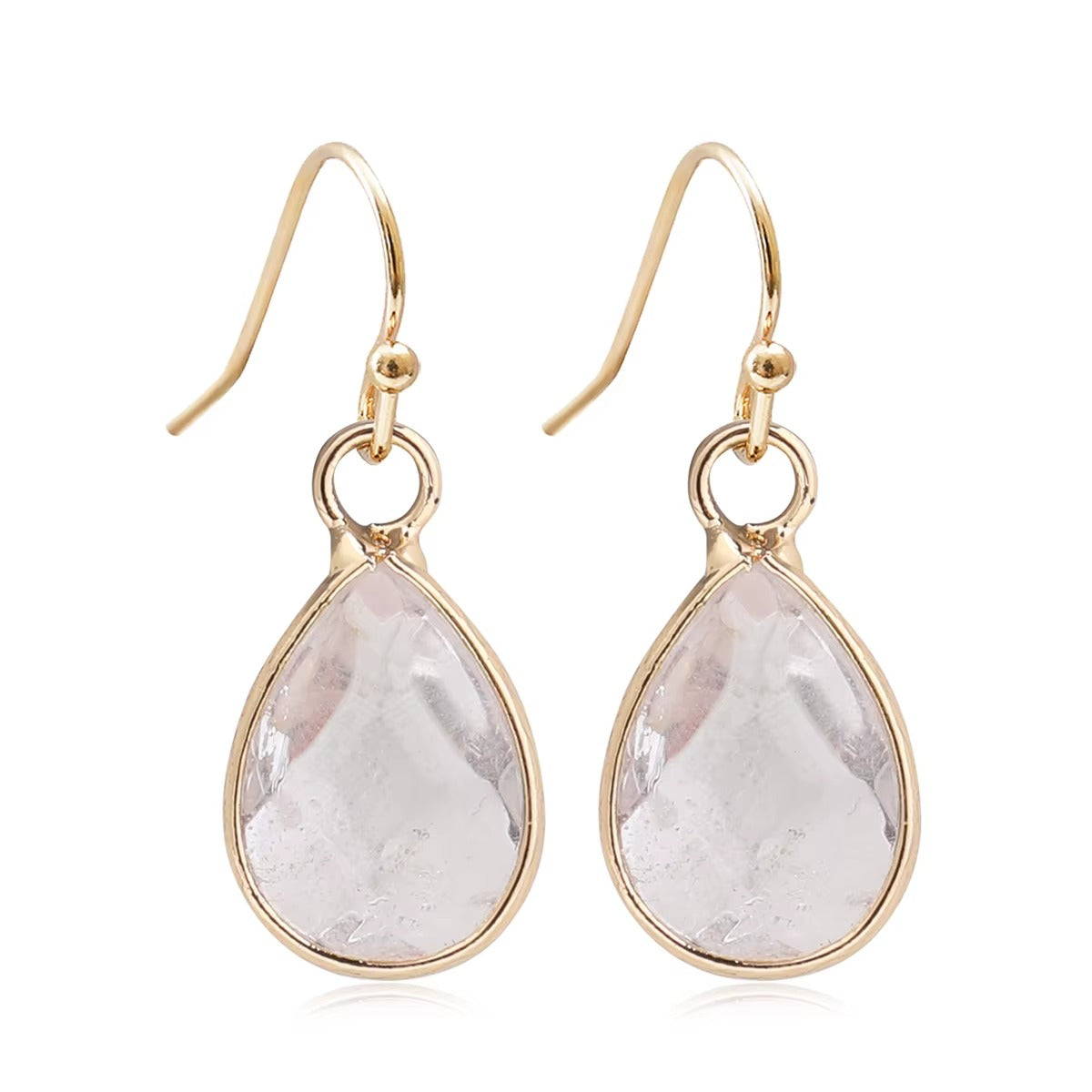 Orecchini Pendenti Waterdrop in Labradorite Naturale