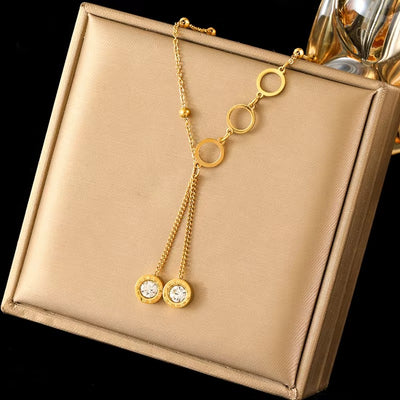 Collana con Zirconi Colorati Geometrici