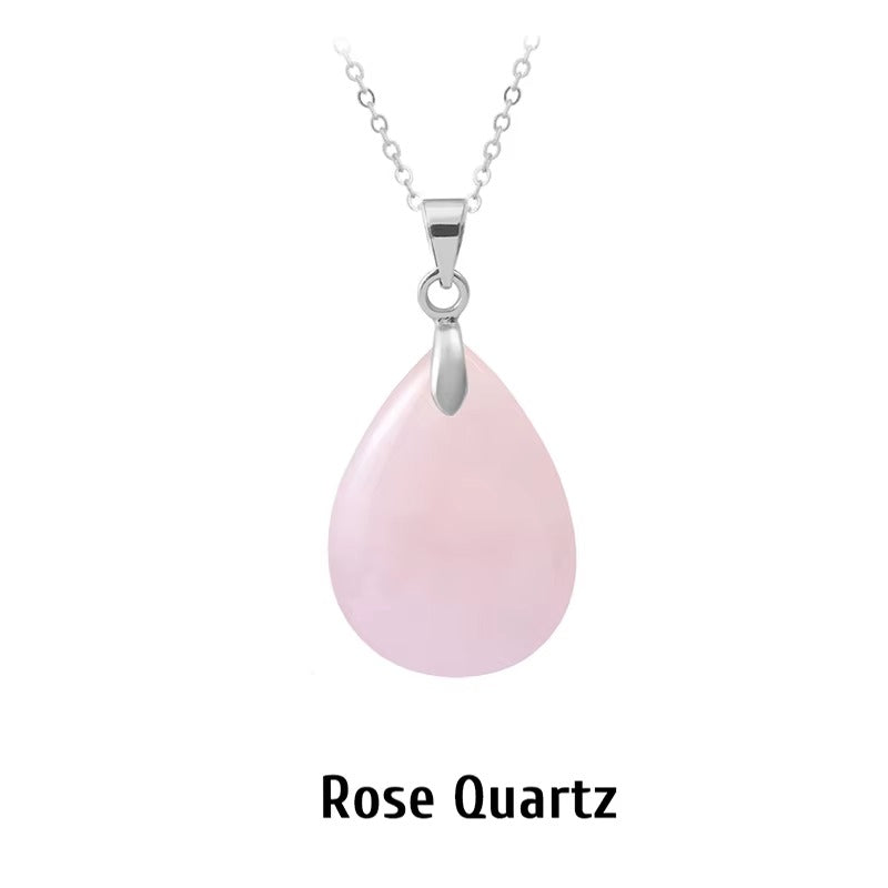 Collana Goccia di Pietra Naturale – Minimal Chic