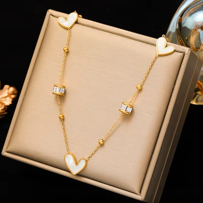 Collana con Zirconi Colorati Geometrici