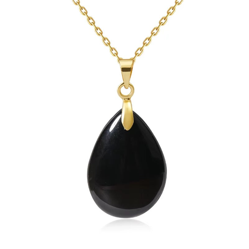 Collana Goccia di Pietra Naturale – Minimal Chic