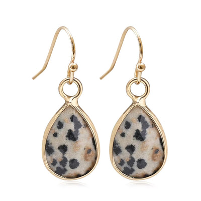 Orecchini Pendenti Waterdrop in Labradorite Naturale