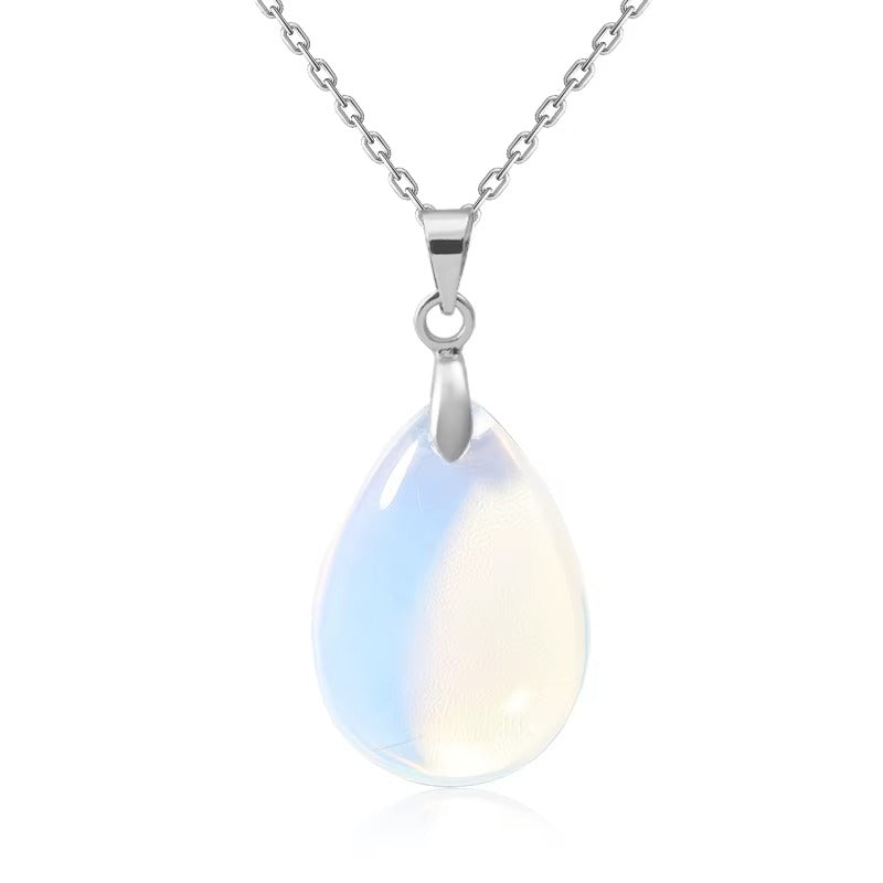 Collana Goccia di Pietra Naturale – Minimal Chic