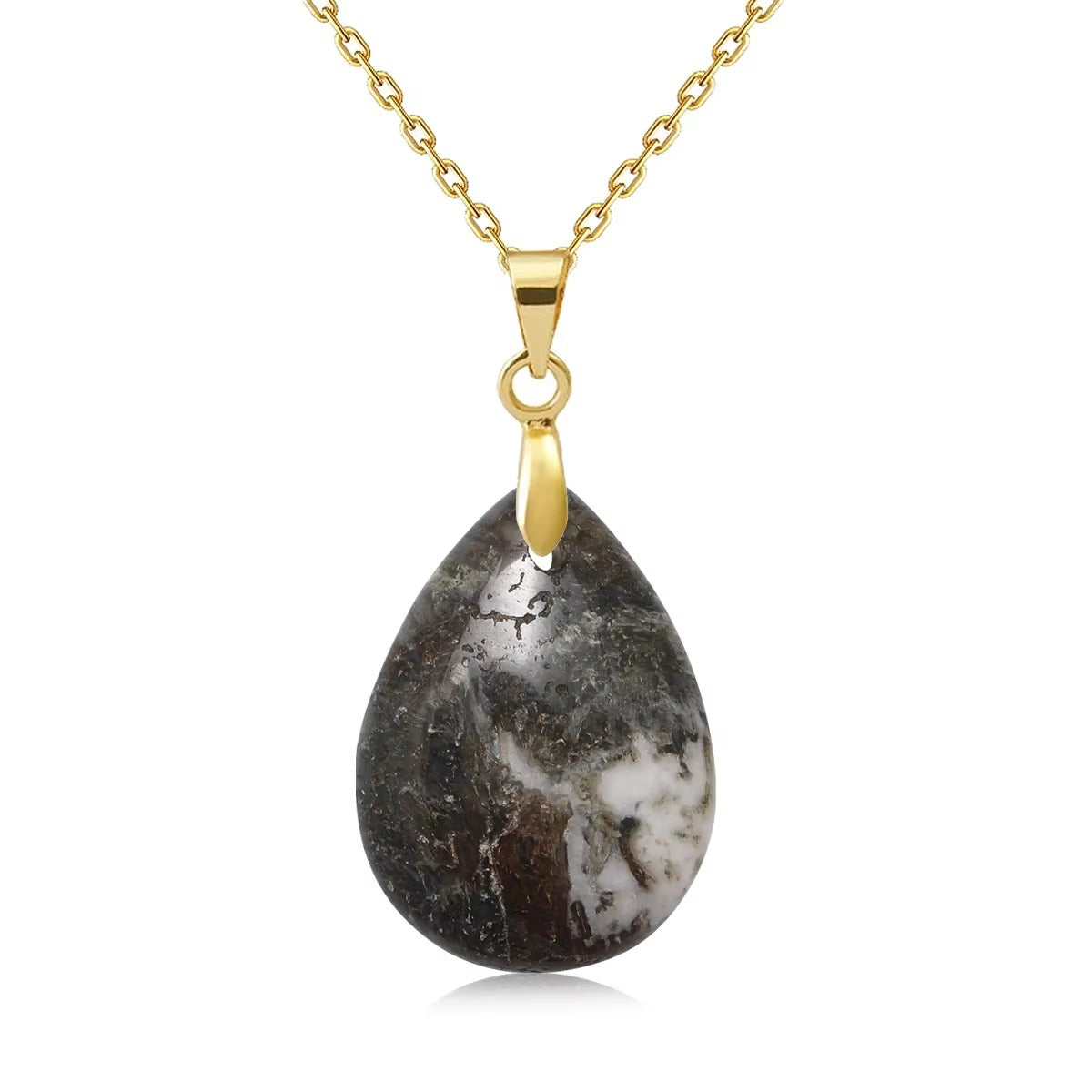 Collana Goccia di Pietra Naturale – Minimal Chic