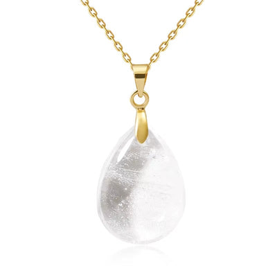 Collana Goccia di Pietra Naturale – Minimal Chic
