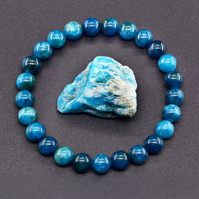 Braccialetto Apatite Blu – Pietra Naturale