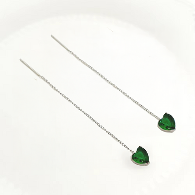 Orecchini a Bottone con Ciondoli Zircone – Placcati Oro 14K